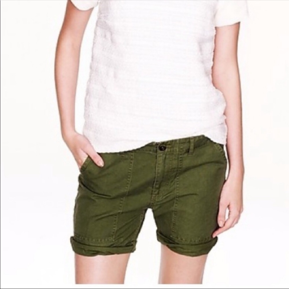J. Crew Foundry Shorts in Hunter Green